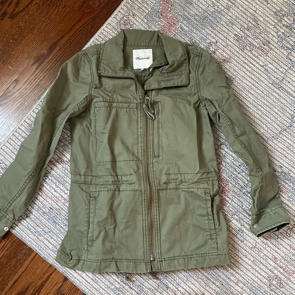 Madewell Twill Jacket Army Green NWT